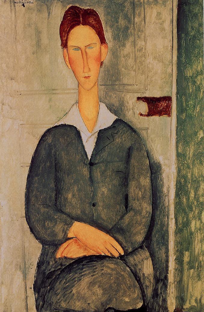 Giovanotto dai Capelli Rosse - Amedeo Modigliani Paintings